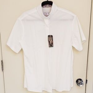 White Short Sleeved Devon-Aire Show Shirt